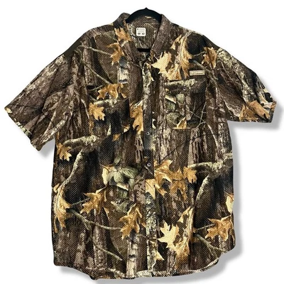 Columbia Timber Camo Shirt Protector Mesh BDU Shirt MENS XL Tall 32” Length - Image 1 of 4