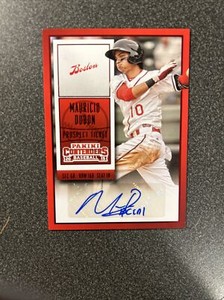 Mauricio Dubon: 2015 Panini Contenders Prospect Ticket Autographs Red Foil #42