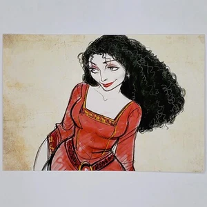 Mother Gothel Postcard Tangled Disney Villains Concept Art Jin Kim Marker - Picture 1 of 2