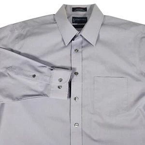 Stafford Dress Shirt Mens 16.5 34-35 Classic Fit Long Sleeve Button Up Purple - Picture 1 of 9
