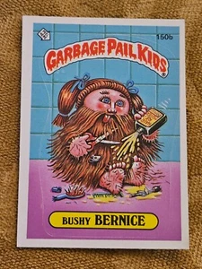 1986 Topps Garbage Pail Kids Card Bushy Bernice 150b - Picture 1 of 7