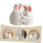 2 Pair Hug Rabbit Bookend Rabbit Book Stand Crafted Book Ends Bookends5633