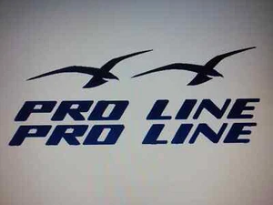 2 Midnight Black PROLINE BOAT DECALS stickers 50 inch Marine Vinyl - Picture 1 of 1