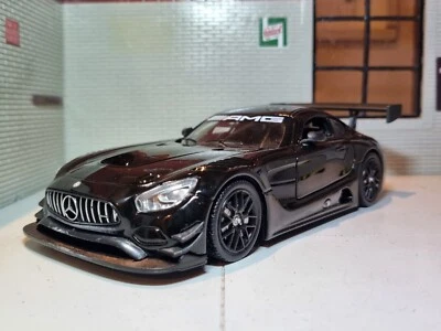 Mercedes AMG GT GT3 Black Class 2015 C190 R190 1:24 Scale Model Diecast Car - Image 1 of 4