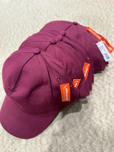 Boston 5-panel polycotton baseball cap, burgundy, brand new with tags - Picture 1 of 3