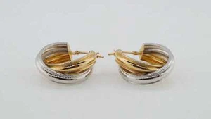 Nachlassverkauf feiner Schmuck 14k mehrfarbig Gold Creolen 2,50g Gramm - Bild 1 von 7