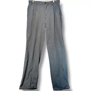 Graue Anzughose Herren Größe 32 (32×32) Bündchen Viskose Stretch Plissee Oleg Cassini - Bild 1 von 9