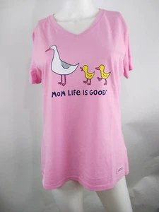 Life is Good Women S/S Crusher Vee Mom Life Is Good Pink Medium 77705 - Picture 1 of 10
