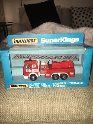 Matchbox SuperKings K-110 Fire Tender  1983  Boxed | Mint Model VG Box - Image 1 of 4