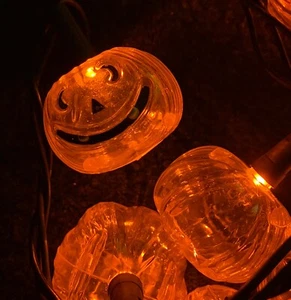 Halloween Deko Jack 'O Laterne Kürbis Lichterkette 20 Lichter 10 Fuß lang - Bild 1 von 5