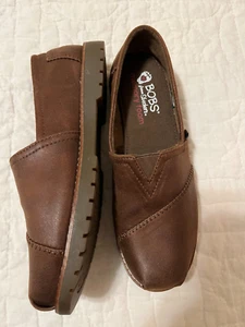 Bob's Skechers 6.5 Brown Memory Foam Faux Leather Slip-Ons New No Tags - Picture 1 of 11
