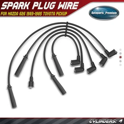5x Juegos de cables de bujía para camioneta Toyota Celica 1975-1978 Mazda 626 1983-1985 Foto 1 de 4