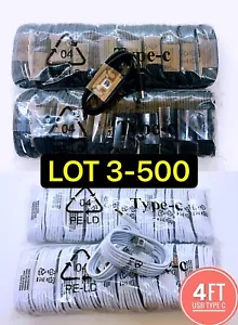 Bulk Lot USB Type C Cable Samsung S10 S20 Fast Charger Charging Cord Wholesale - Picture 1 of 5