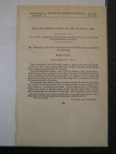 Government Report 1906 Sale of Certain Lands to City of Mena Arkansas 