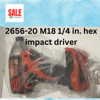 NEW Milwaukee 2656-20 1/4" M18 Cordless Battery Hex Impact Driver 18 Volt 18V - Image 1 of 4