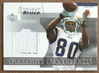 Isaac Bruce 2004 Upper Deck Finite HG Fabrics Jersey #FF-IB St. Louis Rams Relic - Image 1 of 2