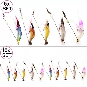 UFISH Jig Fishing Lures Bait Swimbait Freshwater Ice Luminous Shrimp Soft Lure - Picture 1 of 9