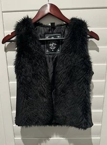 Zara Girls Fur Vest Black Size L. - Picture 1 of 5