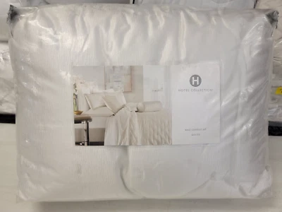 Hotel Collection Glint Quilted 3 Piece  King Coverlet Set White MSRP $500 - Image 1 of 4