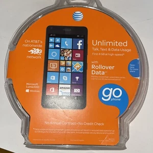 AT&T Microsoft Lumia 640 4G LTE Windows Smartphone Black AT&T Go Phone NEW - Picture 1 of 3
