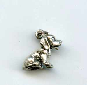 Sterling silver Puppy 3D Dog Charms apx 4 Grams 10x12 - Picture 1 of 1