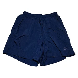 Vintage 90s Nike White Tag Navy Blue Logo Shorts Youth Large - Picture 1 of 4