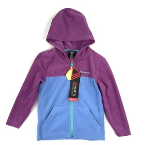 Macpac Kids Youth Tui Hooded Zip Up Polartec Jacket Size 3 New $99 Purple Blue - Picture 1 of 4