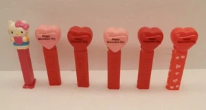 Pez Candy Dispenser Lot - Valentine's Day Theme - Hearts & Hello Kitty - Picture 1 of 2