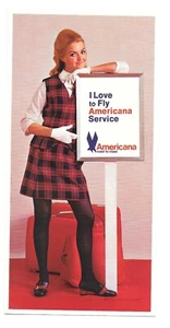 Vintage übergroße Postkarte AMERICAN AIRLINES Americana Service - Bild 1 von 2