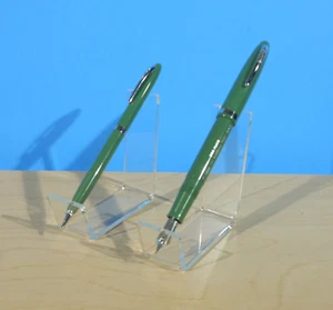 SHEAFFER'S GREEN VTG TOUCH DOWN CADET? FOUNTAIN PEN & PENCIL SET IMPRINT/BOX - Picture 1 of 23