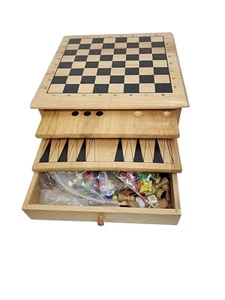 Cardinal Games Echtholz 10 in 1 Retro 1980’s Classic Brettspiel Haus Set - Bild 1 von 19