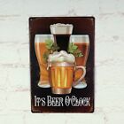 It&#39;s Beer O&#39;clock  Vintage Metal Tin Signs Retro Bar Home Pub Wall Decor