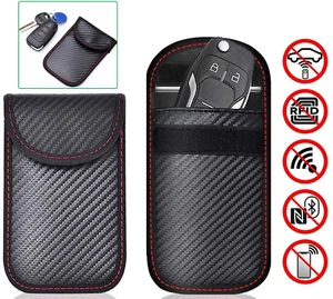 1x Car Key Signal Blocker Case Faraday Cage Fob Pouch Keyless RFID Blocking B... - Picture 1 of 9