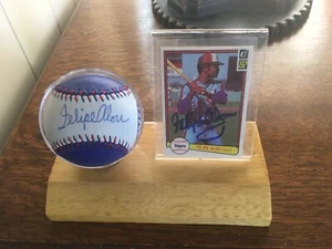 FELIPE ALOU EXPOS/BRAVES /GIANTS SIGNED AUTOGRAPHED BASEBALL AND AUTO CARD - Picture 1 of 3