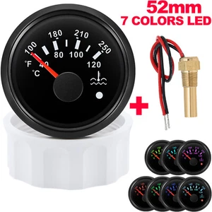 52mm Water Temperature 40-120℃ Gauge with Temp Sensor For Boat Car Truck ATV SUV - Picture 1 of 18