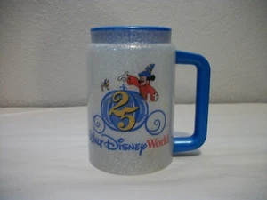 Walt Disney World 25 Anniversay Refillable Souvenir Mug Cup Sorcerer Mickey 1996 - Picture 1 of 7