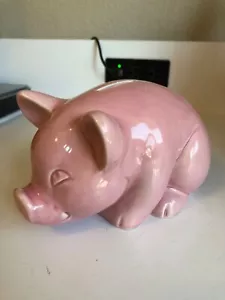 Jie Gantofta Sweden Ceramic Pink Elephant Piggy Bank Vintage - Picture 1 of 6