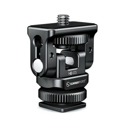 HB-03 Hot Shoe Pan Tilt Head Gimbal Head For Mirrorless Camera SLR Camera Tripod - Image 1 of 4