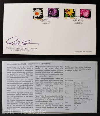 Guernsey Stamps: "Ray Evison Wild Flora - Definitives 1" First Day Cover 2008 - Image 1 of 3