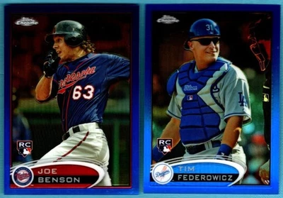 2012 TOPPS CHROME   Blue Refractors  2 CARD LOT tim federowicz & JOE BENSON /199 - Image 1 of 2
