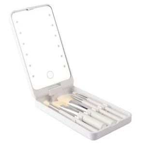  Portable Makeup  with 5 Brushes Storage Box LED  Portable -Face Storage4440 - Bild 1 von 6