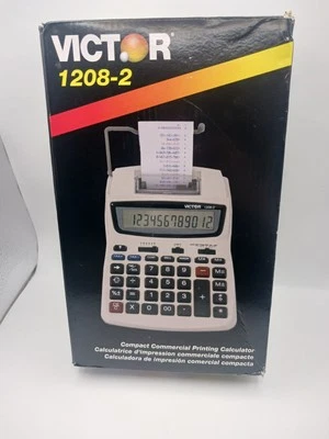 Victor 1208-2 Printing Calculator, 2-Color Black/Red Print - Image 1 of 2