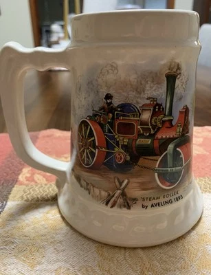 Taza de tren vintage de Estados Unidos “Steam Roller By Aveling 1893” aprox. 5 pulgadas de alto.  Foto 1 de 4