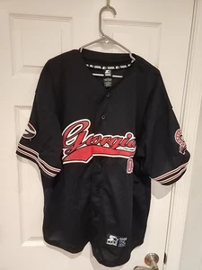 Team Starter schwarz Knopfleiste Georgia Bulldogs Trikot Extra Large. S8 - Bild 1 von 6