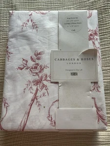 Kohl & Rosen Floral Toile - Beere. King Bettwäscheset. Nagelneu. - Bild 1 von 12