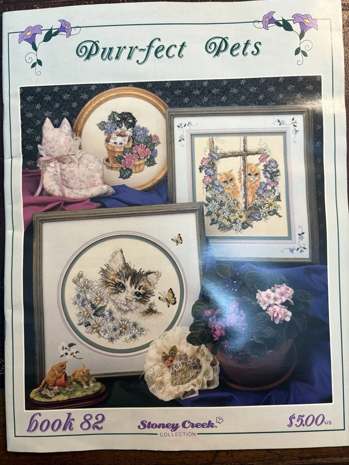 Stoney Creek Collection ‘ Purr-fect Pets’ Cross Stitch Patterns / Booklet  - Image 1 of 4