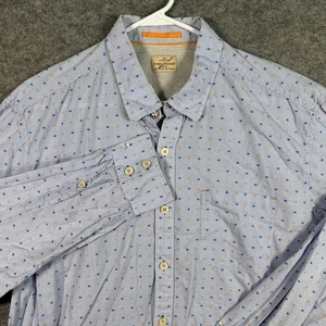 Tommy Bahama Jeans Men's Shirt Blue Orange dotted Long Sleeve Size XL - Picture 1 of 12