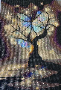 Completed Diamond Painting - Sparkle Tree. Unframed. 10" x 13.75" - Picture 1 of 1