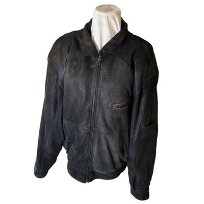 Chaqueta de cuero de diseñador vintage bombardero por Skin-Wear Norcon biker festival Foto 1 de 4