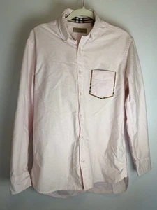 Burberry  London England Long Sleeve T Shirt Size Medium Color Pink - Picture 1 of 6